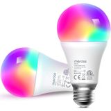 Lâmpada Inteligente, Lâmpadas Led Wifi Inteligentes Meross Funciona Com Alexa, Google Home, Dimmable E26 Multicolor 2700k-6500k Rgb, 810 Lumens 60w E