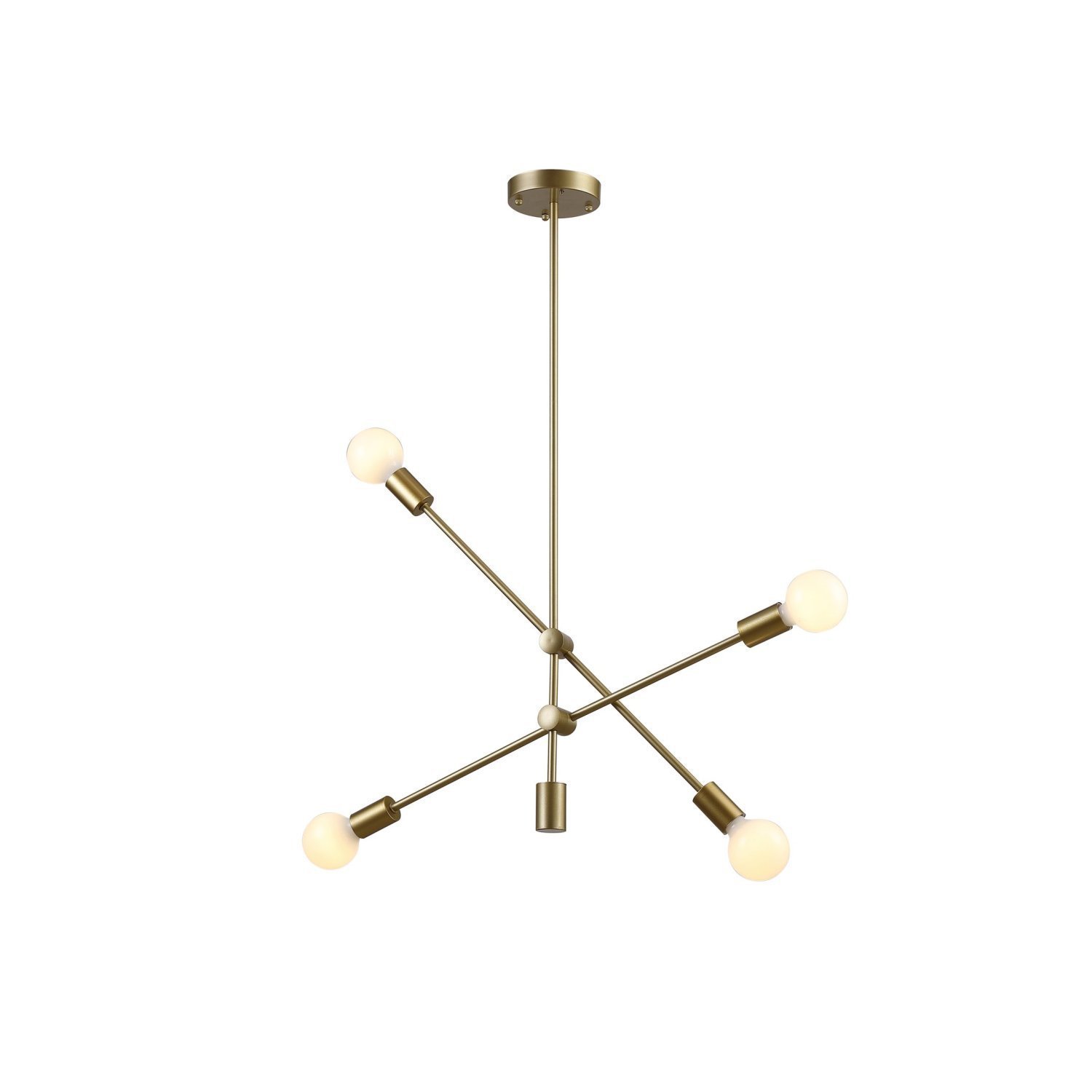 Pendente 68cm 4xe27 160w Ipanema Bella Iluminação Dourado