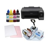 Kit Sublimação Prensa Caneca Bivolt Impressora Papel E Tinta