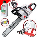 Motosserra Profissional Á Gasolina Toyama Tcs58h Com Óleo Stihl 2t 55cc 3,2hp Sabre 18pol. 12.000rpm Forte De Alto Desempenho E Leve De Baixo Peso