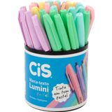 Caneta Marca Texto Cis Lumini Tons Pastel Sortidos 36 Unid