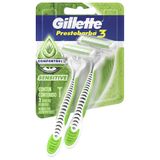 Aparelho De Barbear Descartável Gillette Prestobarba3 Sensitive Com 2 Unidades