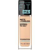 Maybelline Fit Me Matte + Poreless Liquid Foundation Maquiagem Areia Macia 1 Fl Oz Fundação Livre De Petróleo