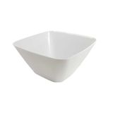 Tigela Bowl Quadrado Melamina Branco Saladas Molhos Petiscos