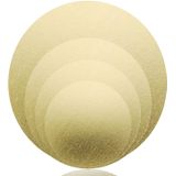 4 Pack Cake Boards, 6, 8, 10, 12 Inch Round Cake Circles, Cake Base Cardboards 1 De Cada Tamanho Para Decoração De Bolo, Dourado