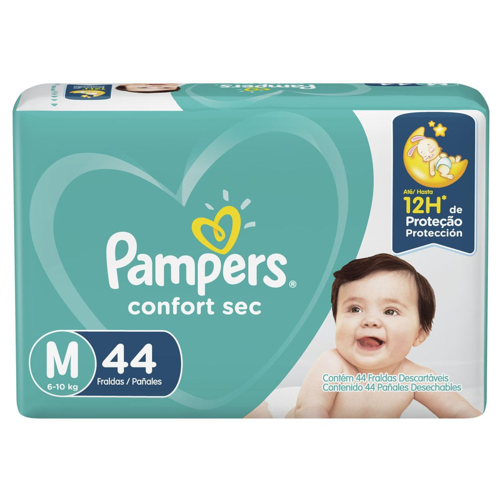 Fralda Pampers Confort Sec Tamanho M 44 Unidades