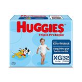 Fralda Huggies Tripla Proteção Tamanho Xg Pacote Mega 32 Fraldas Descartáveis