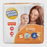 Fralda Pom Pom Derma Protek Jumbo Tamanho M Com 28 Unidades