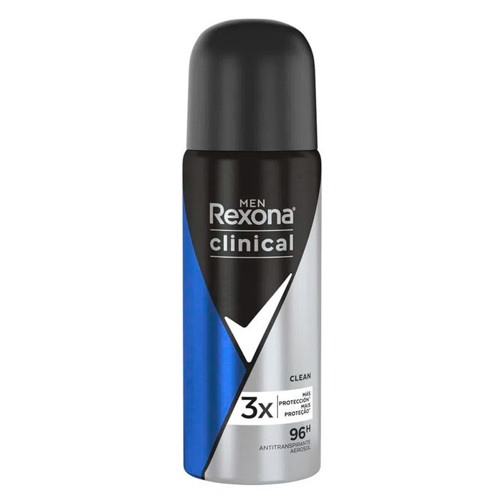 Desodorante Rexona Men Clinical Clean Aerosol Antitranspirante 96h 55ml