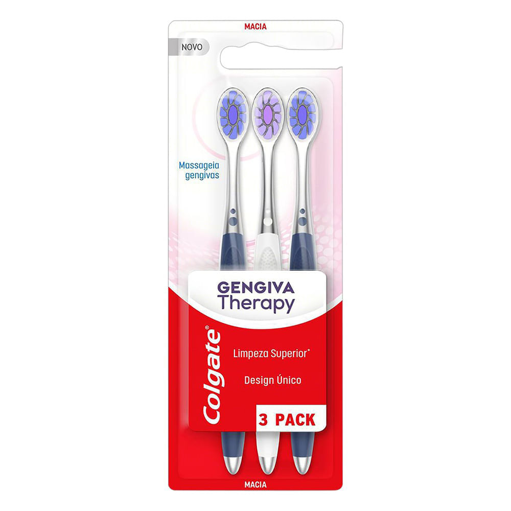 Escova Dental Macia Colgate Gengiva Therapy 3 Unidades