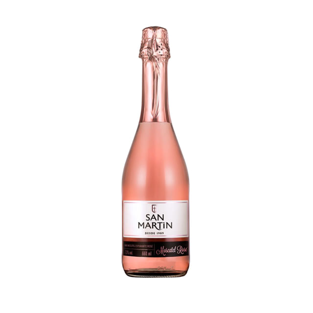 San Martin Moscatel Rosé Vinho Fino Espumante Natural Doce 660 Ml