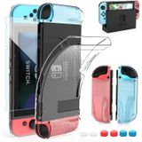 Heystop Case Compatível Com Nintendo Switch, Dockable Soft Tpu Protective Case Cover Para Nintendo Switch Com Protetor De Tela De Vidro Temperado Swi