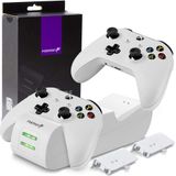 Carregador De Controlador Duplo Fosmon Compatível Com Xbox One/one X/one S Elite (não Para Xbox Series X/s 2020) Controladores, (dois Slot) Estação D