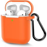 Caixa De Silicone Protetor Coffea Com Chaveiro Para Apple Airpods 2 (laranja Vibrante)