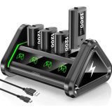 Baterias Recarregáveis Oivo Compatíveis Com Xbox Series X|s/xbox One X/s/elite, 4 X 1200 Mah Battery Kit Com Carregador, Estação Carregador De Bateri