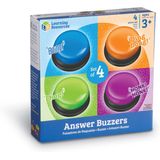 Learning Resources Answer Buzzers, Set Of 4 Ass Sorted Colored Buzzers, Game Show Buzzers, 3-1/2in, Multicolor, Ages 3+