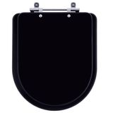 Assento Sanitário Nexo Onix Preto Fosco Para Vaso Roca