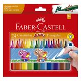 Canetinha Hidrográfica Faber Castell Jumbo Triang 24 Cores