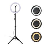 Iluminador Led Ring Light 26cm Suporte Celular Tripé 210cm