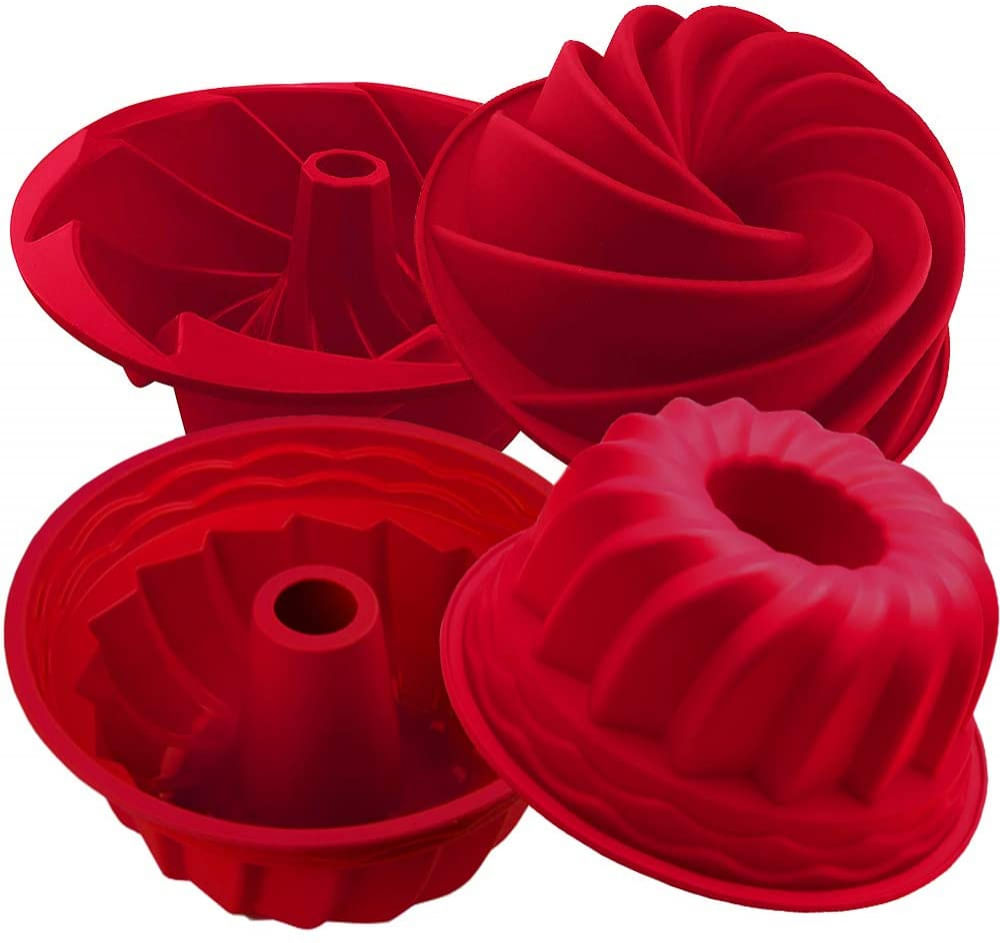 Bolo De Panela De Silicone Antiaderente Jello Moldes Tubo Para Assar