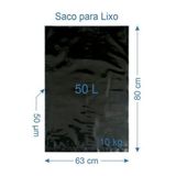 200 Sacos Para Lixo Reforçado 50 Litros