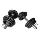 Kit Musculação 24 Kg Anilha E Barra Com Presilhas.