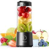 Liquidificador Portátil Hotsch 2021, 13,5 Oz Single Serve Para Suco, Iogurte, Smoothies E Shakes, Mini Blender Recarregável Com Seis Lâminas - Preto