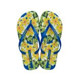 Chinelo Feminino Ipanema Ilove Floral Azul Amarelo