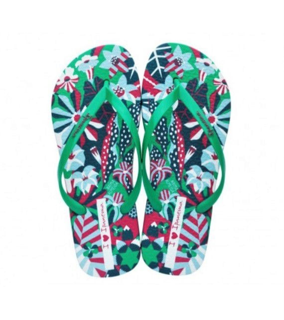 Chinelo Feminino Ipanema Arte Conecta Verde Verde Azul