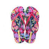 Chinelo Feminino Ipanema Arte Conecta Rosa Azul Amarelo