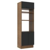 Torre Quente Madesa Agata 70cm 3 Portas Rustico Preto
