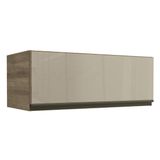 Armário Aéreo Basculante 80Cm 1 Porta Com Vidro Nogal G770 Kappesberg