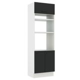 Torre Quente Madesa Agata 70cm 3 Portas Branco E Preto