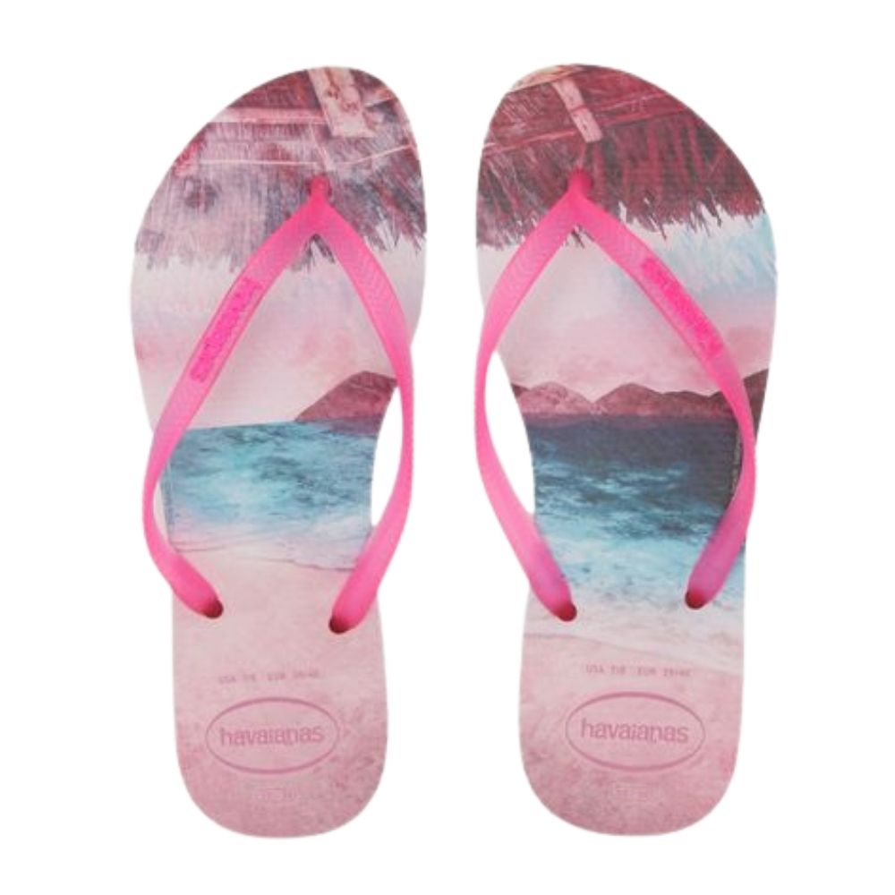 Chinelo Havaianas Slim Paisage Rosa -