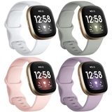 Bandas Dirrelo Compatíveis Com Fitbit Sense/versa 3, Soft Tpu Sport Strap Band, Replacement Versa 3 Sense Smartwatch Pulseira Para Mulheres