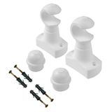 Kit Par De Suporte Para Varão De Cortina 19mm Branco