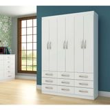 Guarda-roupa Casal Bergamo 6 Pt 9 Gv Branco
