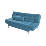 Sofá-cama 3 Lugares Casal Pratic Suede Liso Turquesa