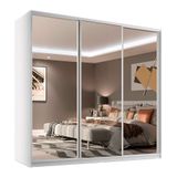 Guarda-roupa Casal Com 3 Espelhos Belluno 3 Pt 3 Gv Branco