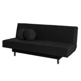 Sofá-cama Casal 3 Lugares Jimmy Suede Preto