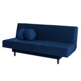 Sofá-cama Casal 3 Lugares Jimmy Suede Azul Marinho