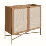 Buffet Bar Oslo 2 Pt Hanover E Dourado 81 Cm