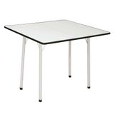 Mesa De Cozinha Dobrável Quadrada Nádia Branca E Preta 90 Cm