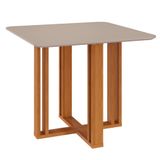 Mesa De Jantar Quadrada Flora Off White E Nature 94 Cm