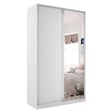 Guarda-roupa Solteiro Com Espelho Zermatt 2 Pt 3 Gv Branco