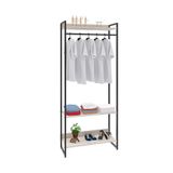 Guarda-roupa Closet Studio Snow E Preto 80 Cm