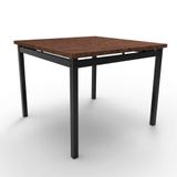 Mesa De Jantar Quadrada Riviera Preta E Castanho 90 Cm