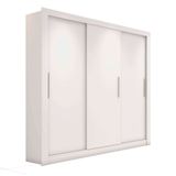 Guarda-roupa Casal Glass 3 Pt Branco