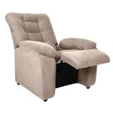 Poltrona Reclinável Mx-61 Ônix Suede Bege