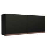 Armário Aéreo de Cozinha Madesa Reims 120 x 50 cm 2 Portas - Preto